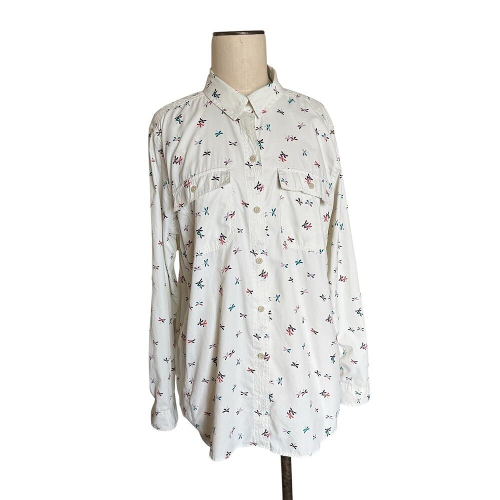 Eddie Bauer Shirt Womens XL Classic Fit Outdoor Button Up Sleeves Lightweight